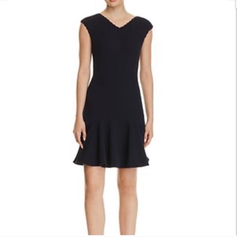 Rebecca Taylor fit and flare Anna Dress In Navy blue